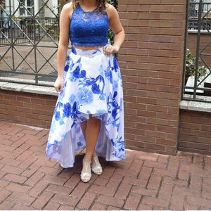 2 piece prom dress